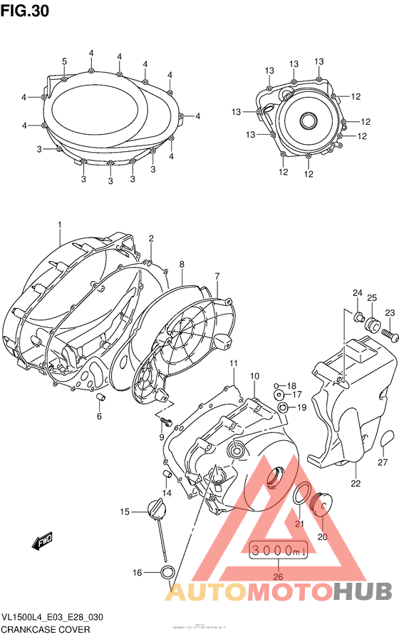 Crankcase Cover (Vl1500Bl4 E28)