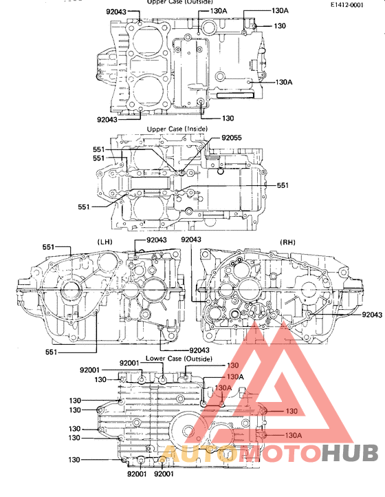 Crankcase bolt & stud pattern