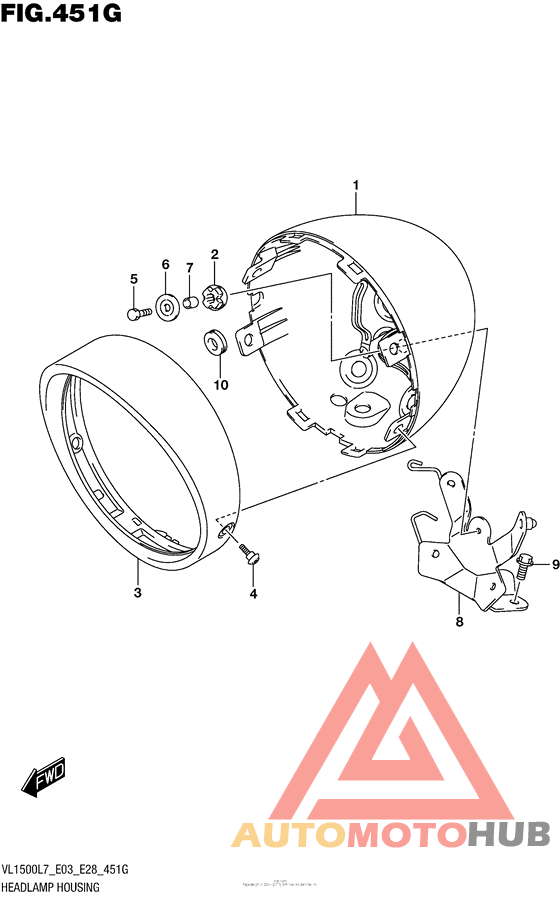 Headlamp Housing (Vl1500Tl7 E33)