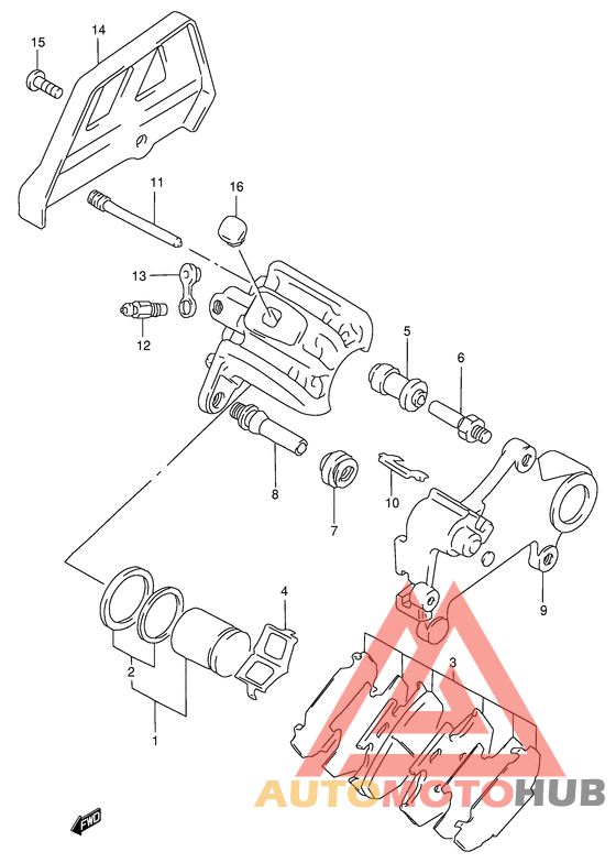 Задний суппорт