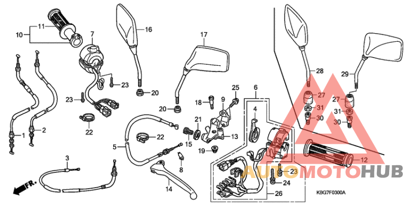 Handle lever/switch/ cable