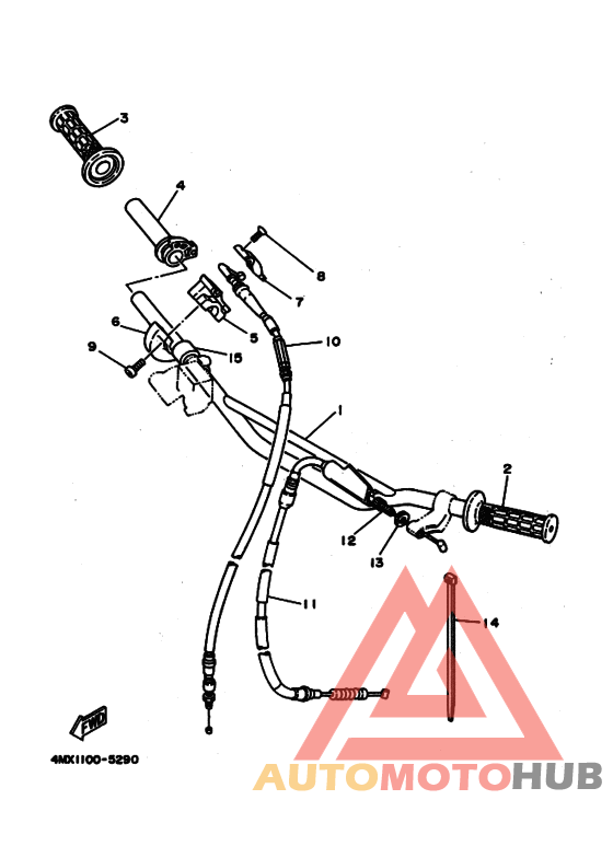 Steering handle. cable