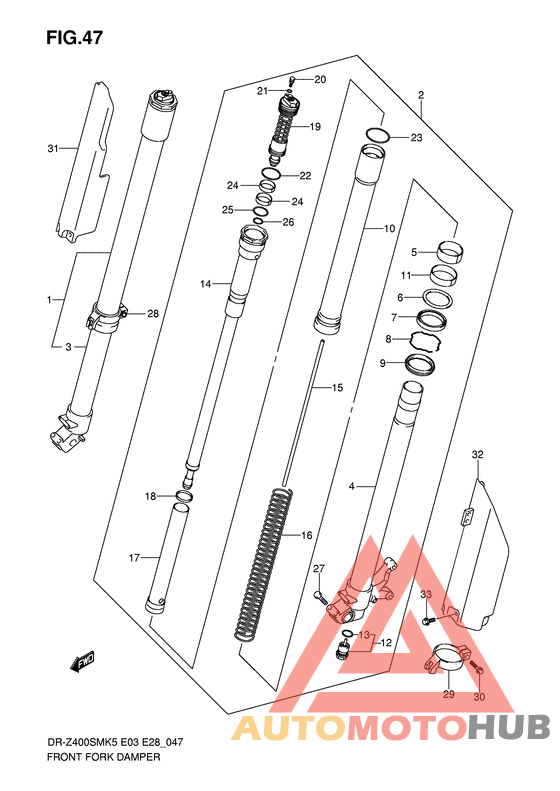 Демпфер передней вилки