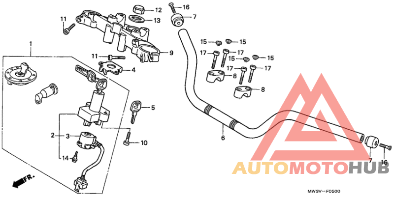 Handle pipe/top bridge