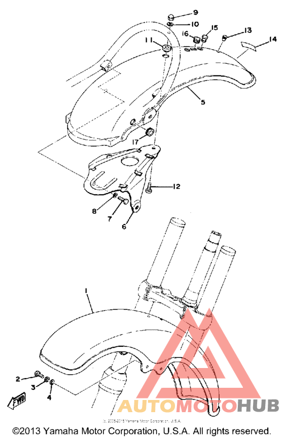 Front fender-rear fender