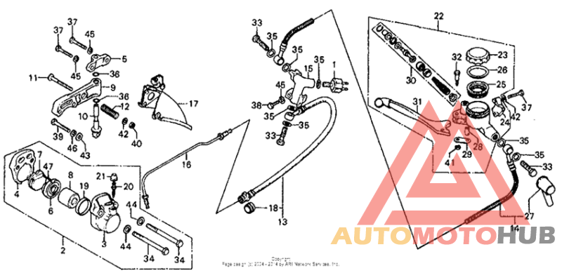Front master cylinder + front brake caliper