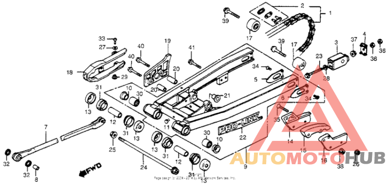 Swingarm + drive chain 82