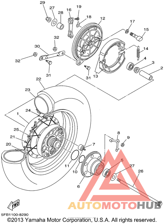 Переднее колесо