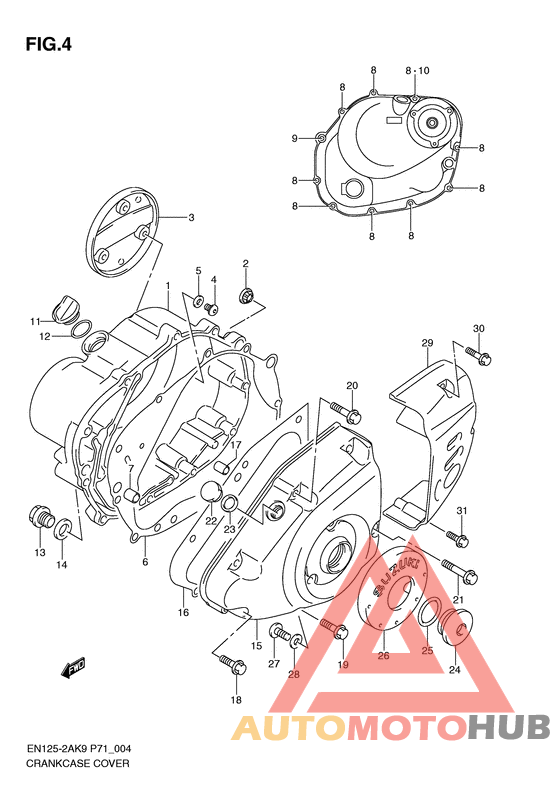 Crankcase cover ass`y  (v