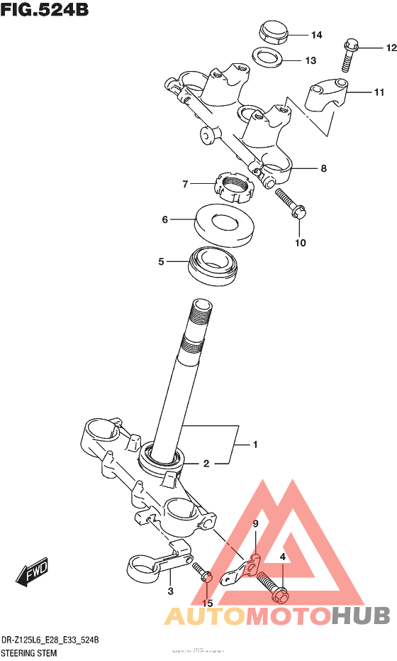 Steering Stem (Dr-Z125Ll6 E28)