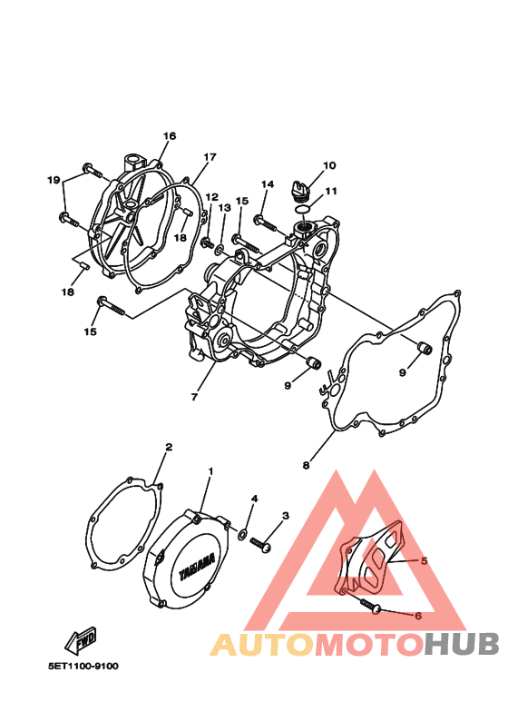 Crankcase cover ass`y  (v