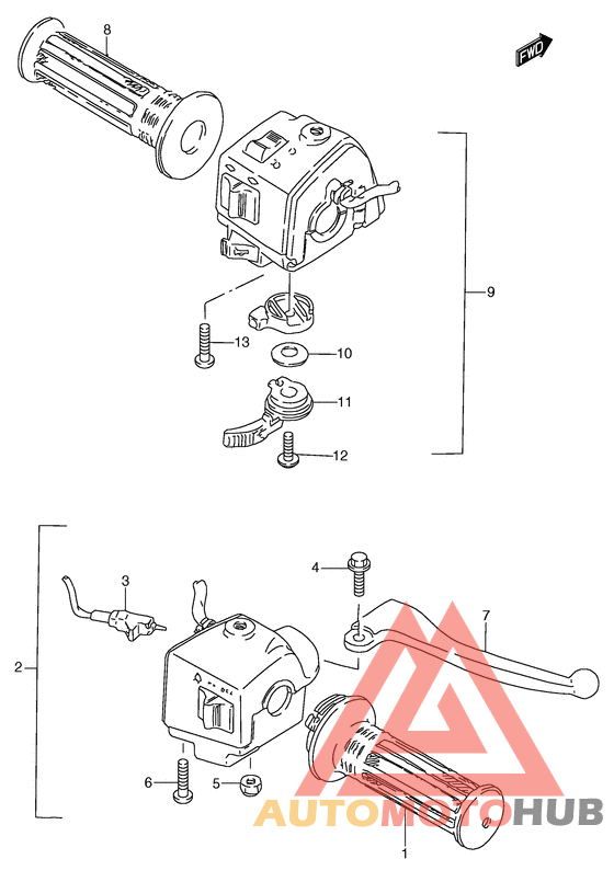 Рулевой переключатель