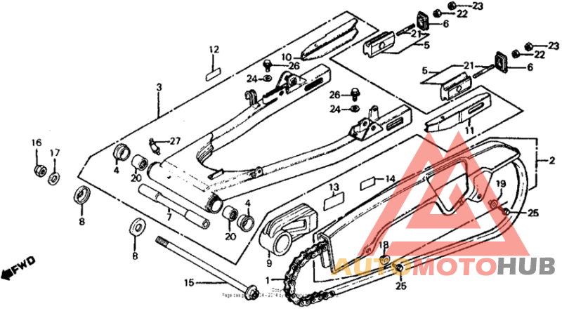 Swingarm + chain case