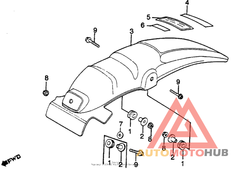 Задний бампер