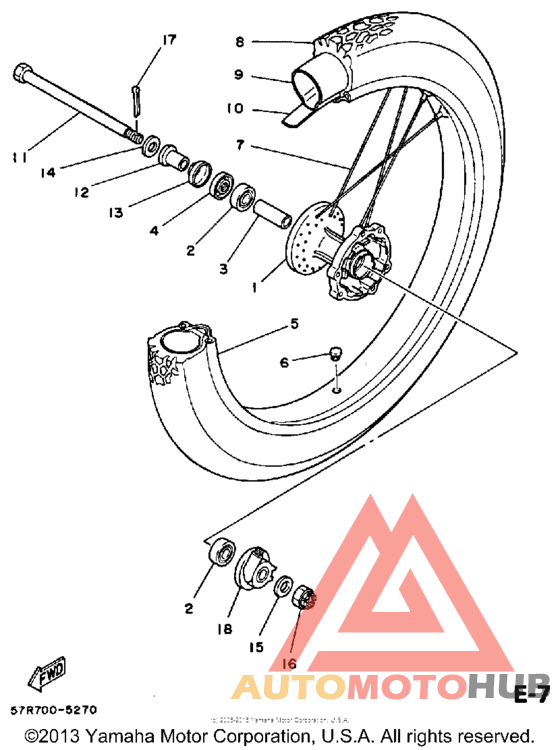 Переднее колесо