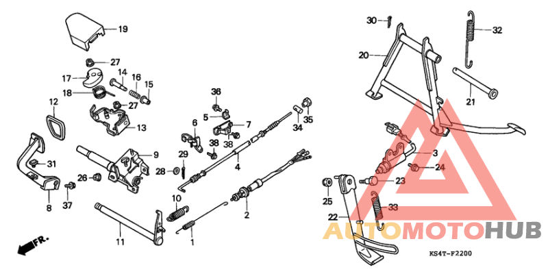 Stand/brake pedal