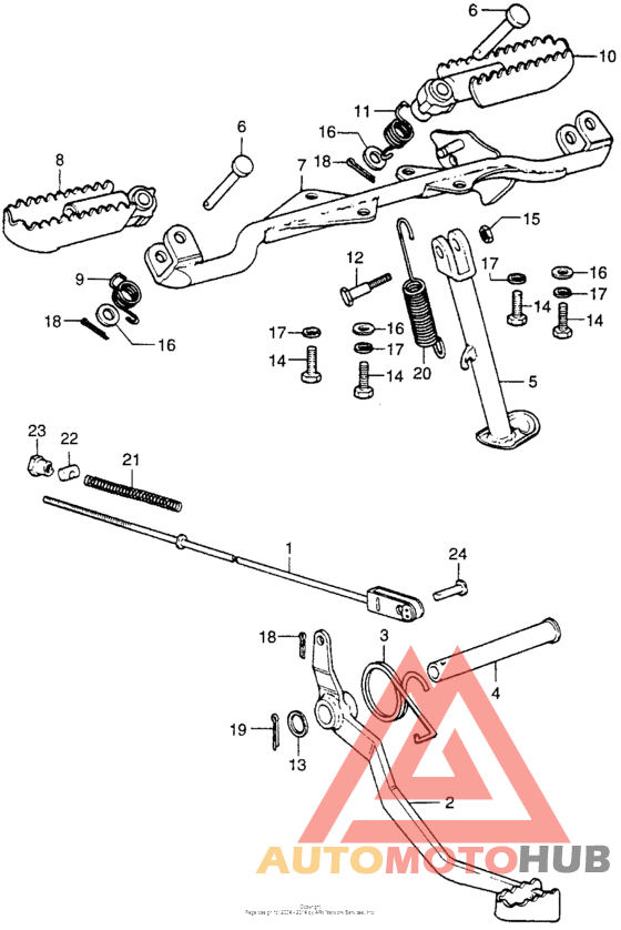 Brake pedal + side stand