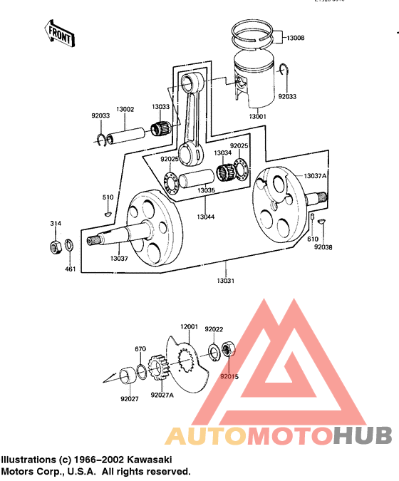 Crankshaft/piston/rotary valve