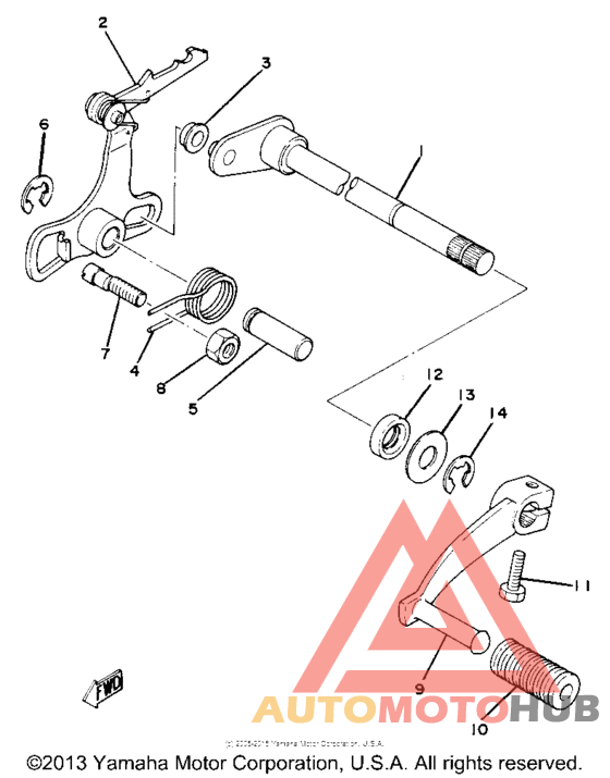 Shift shaft pedal