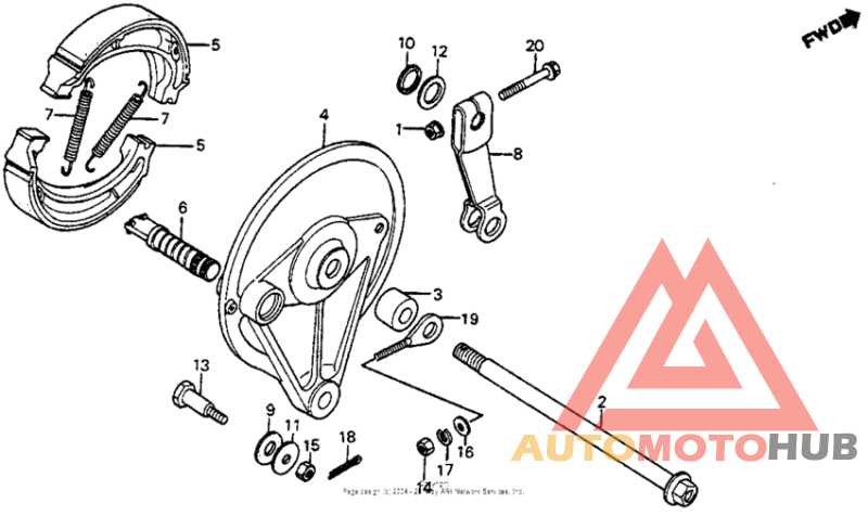 Rear brake panel 80-81