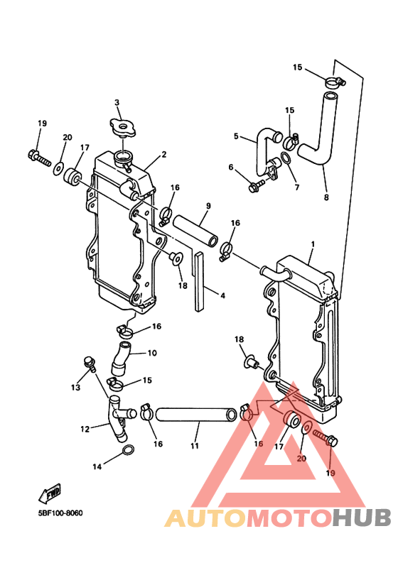 Радиатор и шланг