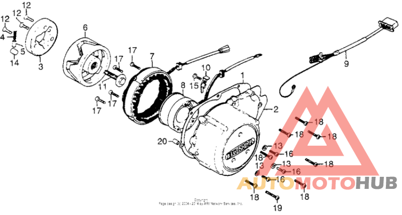 Alternator + alternator cover