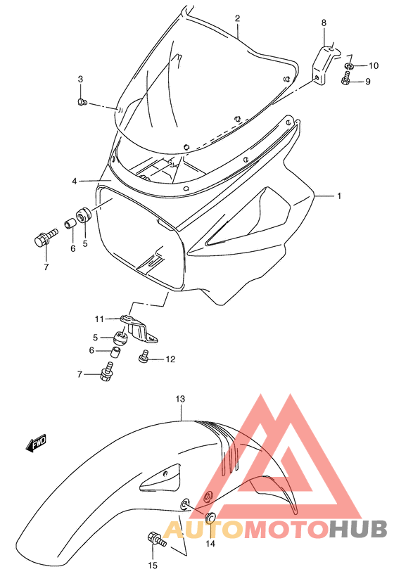 Headlamp housing - front fender
