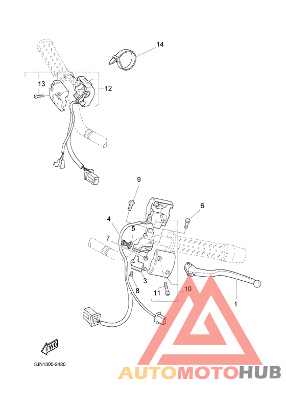 Handle switch. lever