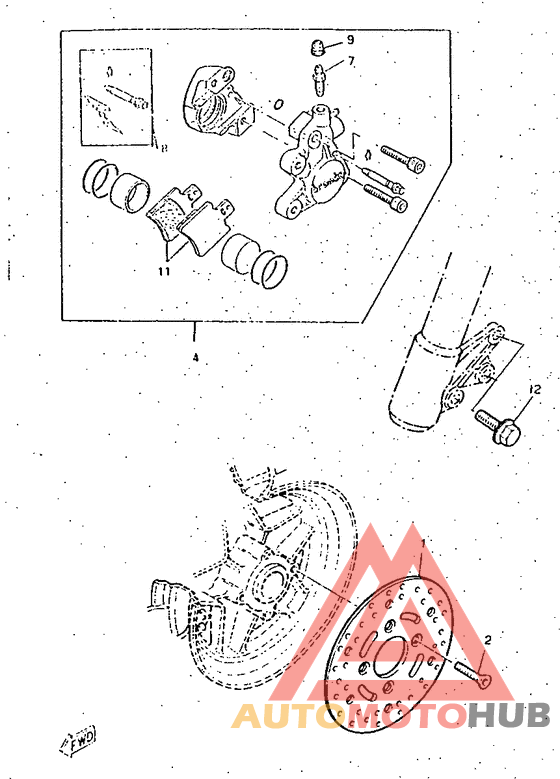 Front brake. caliper