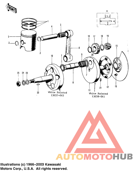 Crankshaft/piston/rotary valve