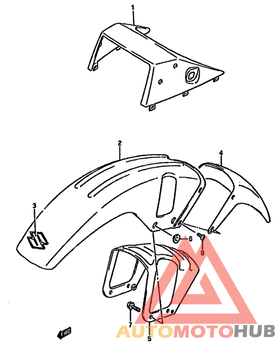 Headlamp housing-front fender