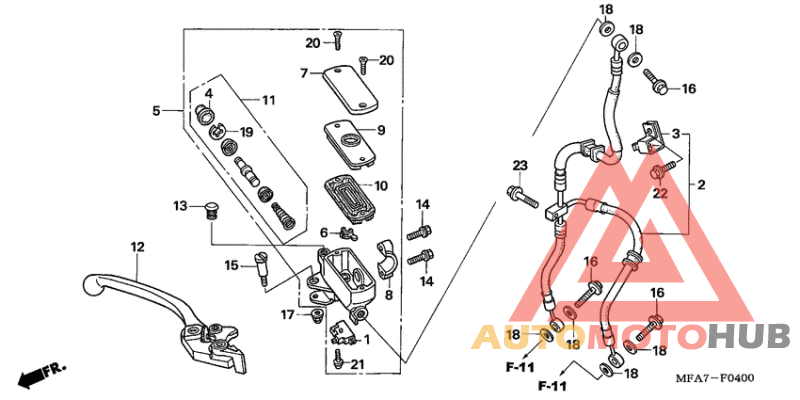 Fr. brake master cylinder