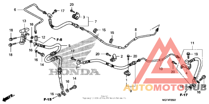 Rear brake pipe (fsc600d)