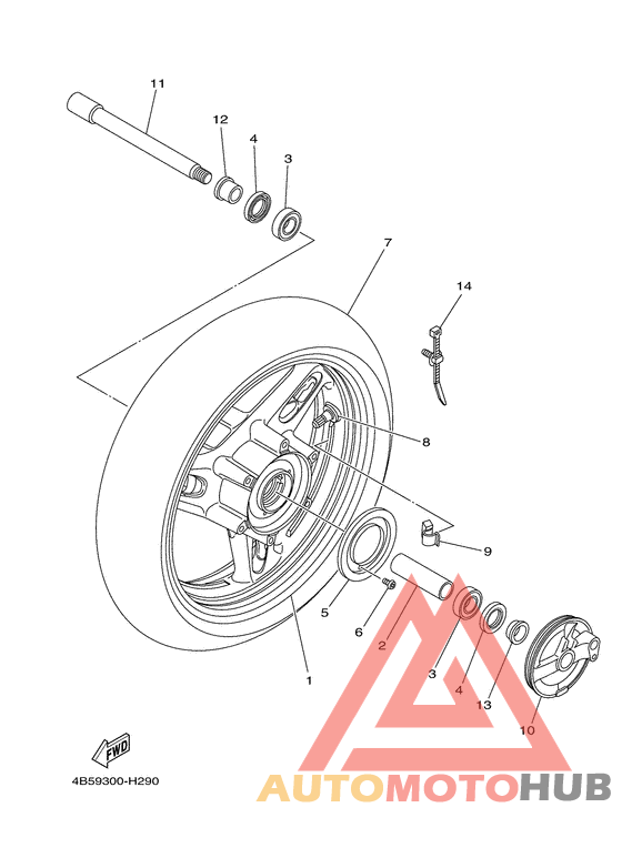 Переднее колесо