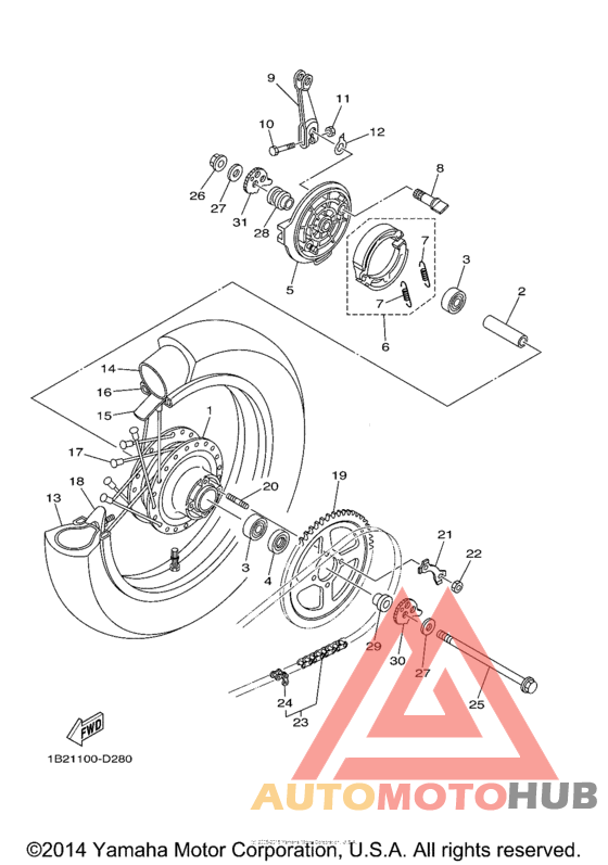Переднее колесо