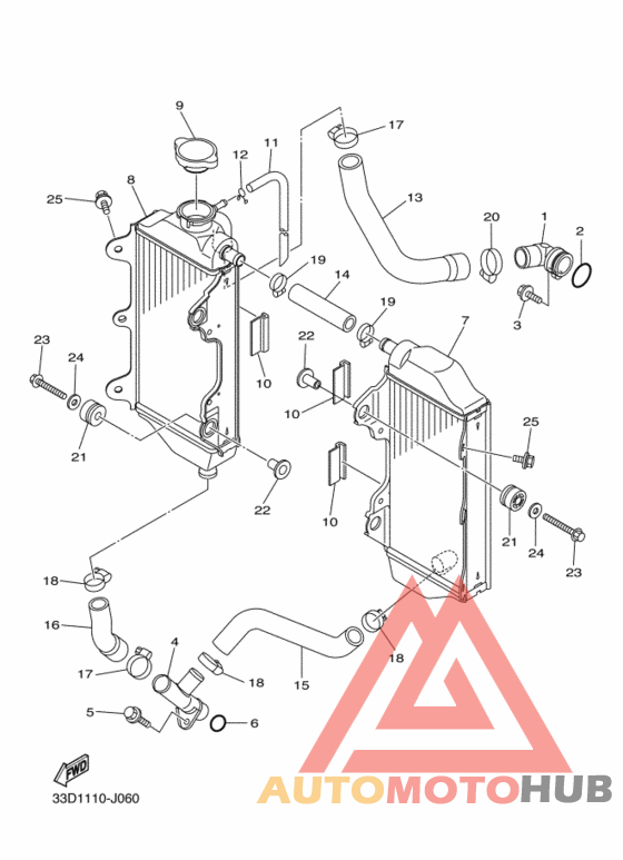 Радиатор и шланг