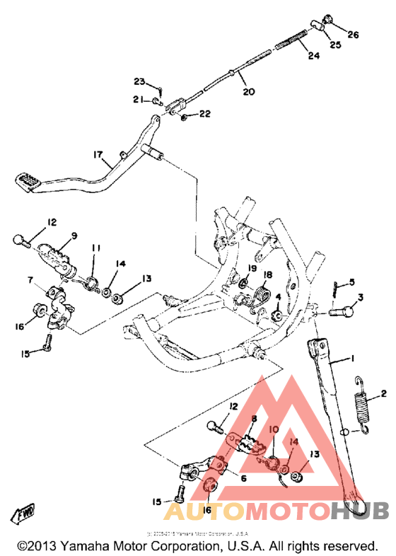 Stand - footrest - brake pedal
