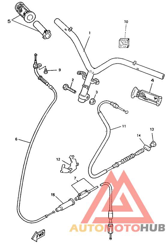 Steering handle. cable