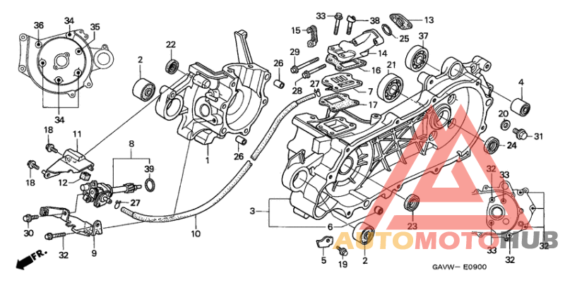 Crankcase/oil pump