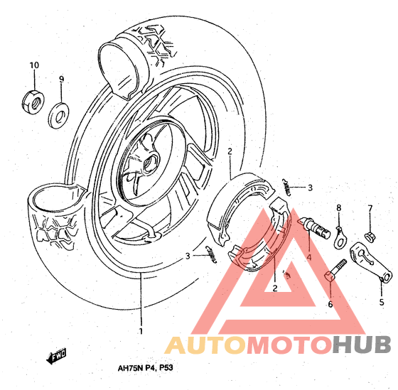 Rear wheel complete assy