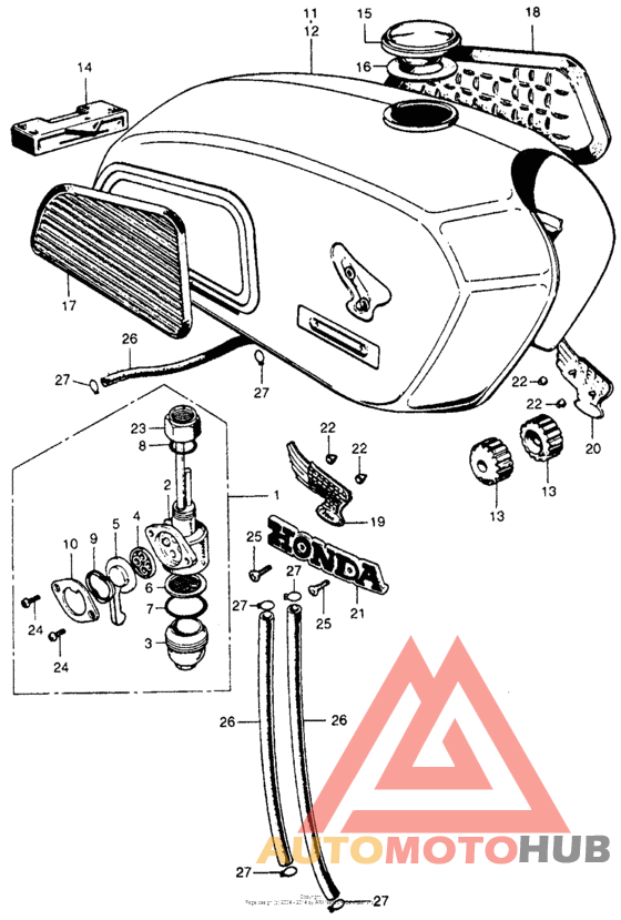 Fuel tank + fuel valve k2