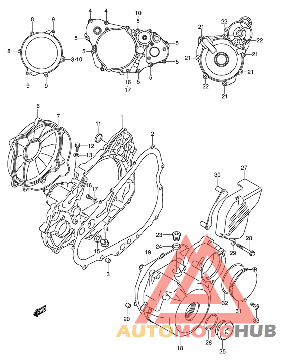 Crankcase cover ass`y  (v