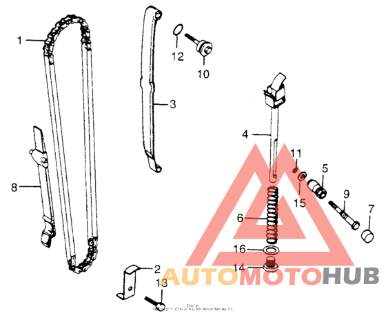 Cam chain + tensioner