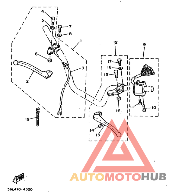 Handle switch. lever