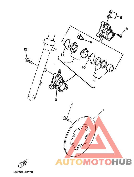 Front brake. caliper