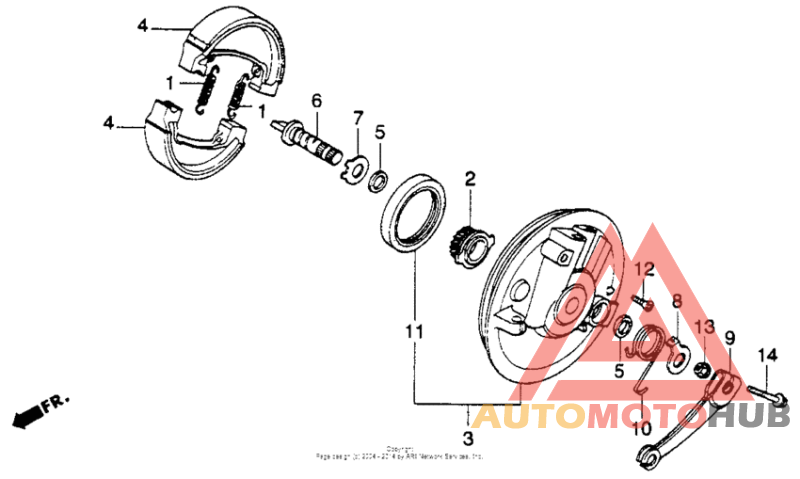 Front brake panel 82-83