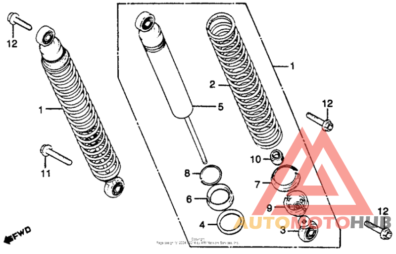 Rear shock absorber 79