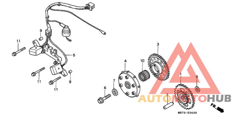 Pulse generator/ starting clutch