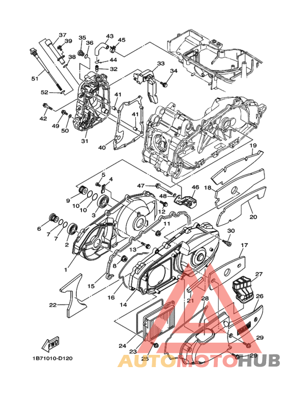 Crankcase cover ass`y  (v
