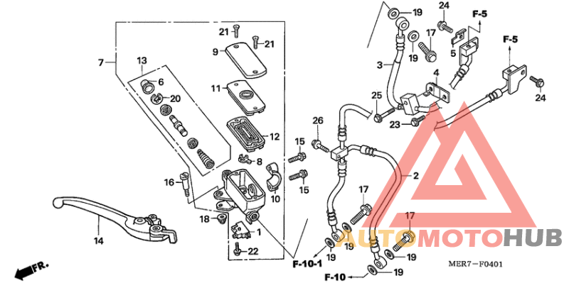 Fr. brake master cylinder